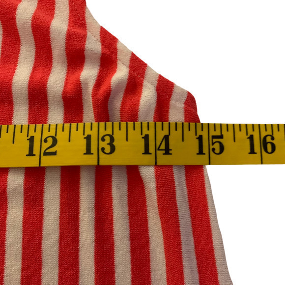 FREE PEOPLE Orange & Cream Stripe Tank Top Beach Mini‎ Dress - Picture 12 of 12